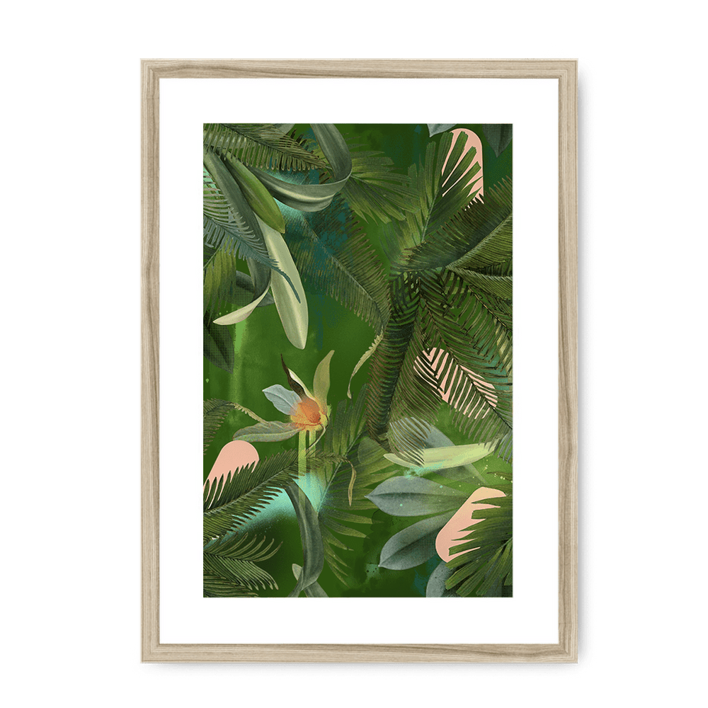 Fougère Fou Framed Print WallFlowers A3 (297 X 420 mm) / Natural / White Mount Framed Print