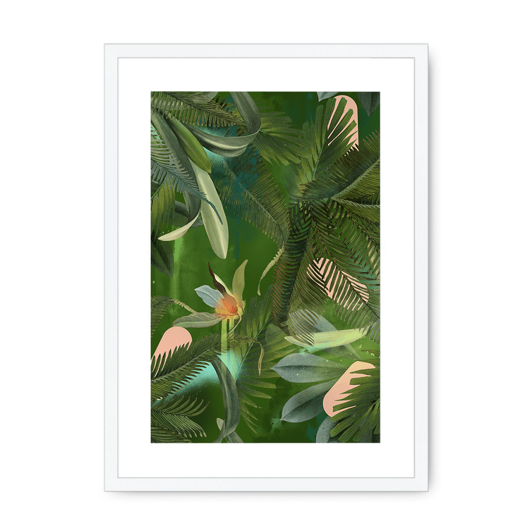 Fougère Fou Framed Print WallFlowers A3 (297 X 420 mm) / White / White Mount Framed Print