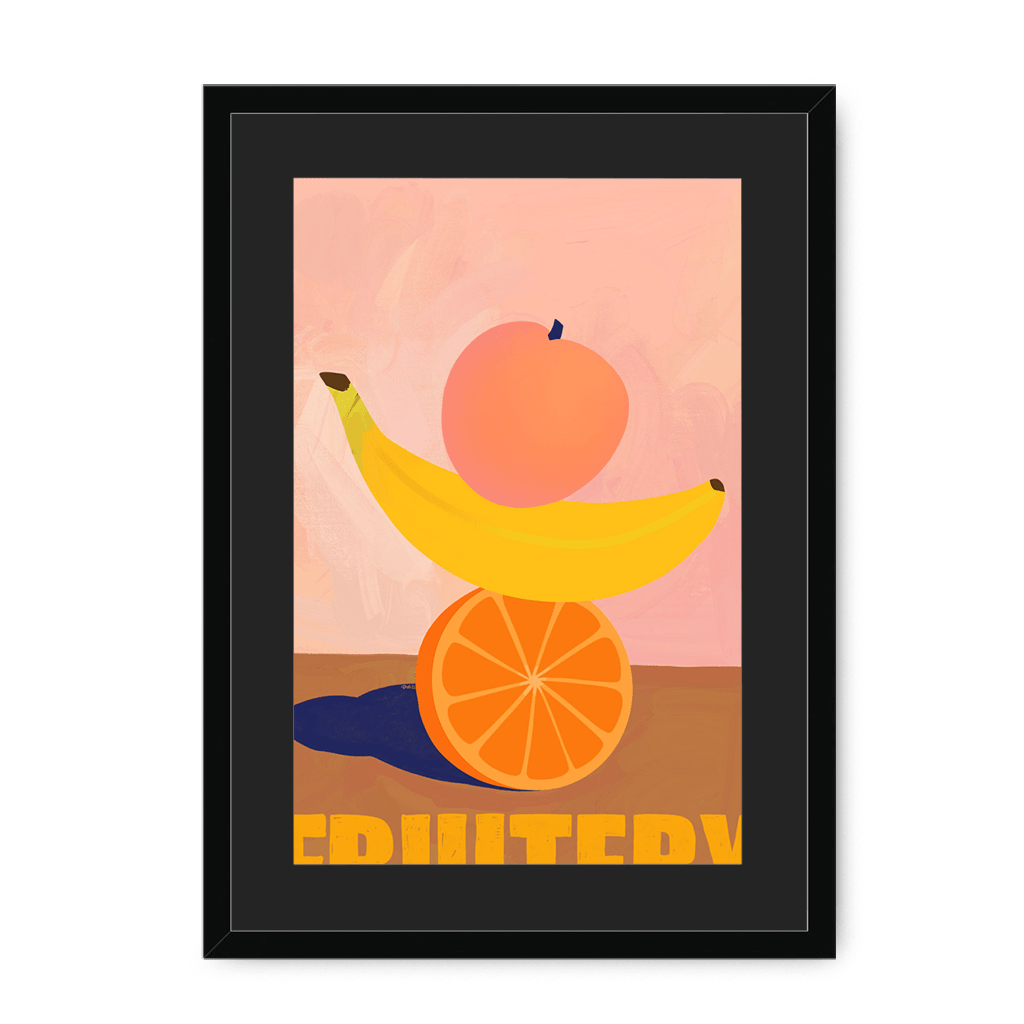 Fruitery Totem Yellow Framed Print Intercontinental Fruitery A3 (297 X 420 mm) / Black / Black Mount Framed Print