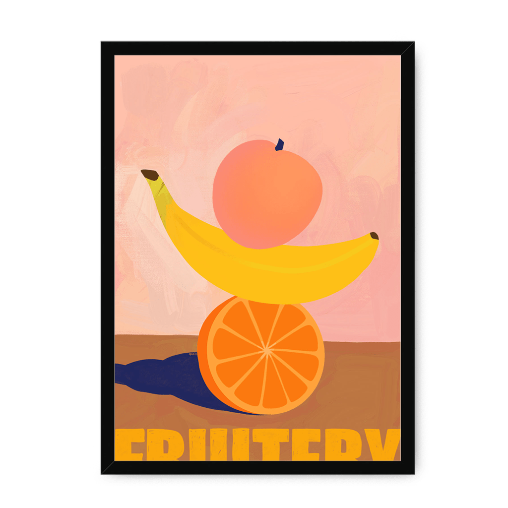 Fruitery Totem Yellow Framed Print Intercontinental Fruitery A3 (297 X 420 mm) / Black / No Mount (All Art) Framed Print