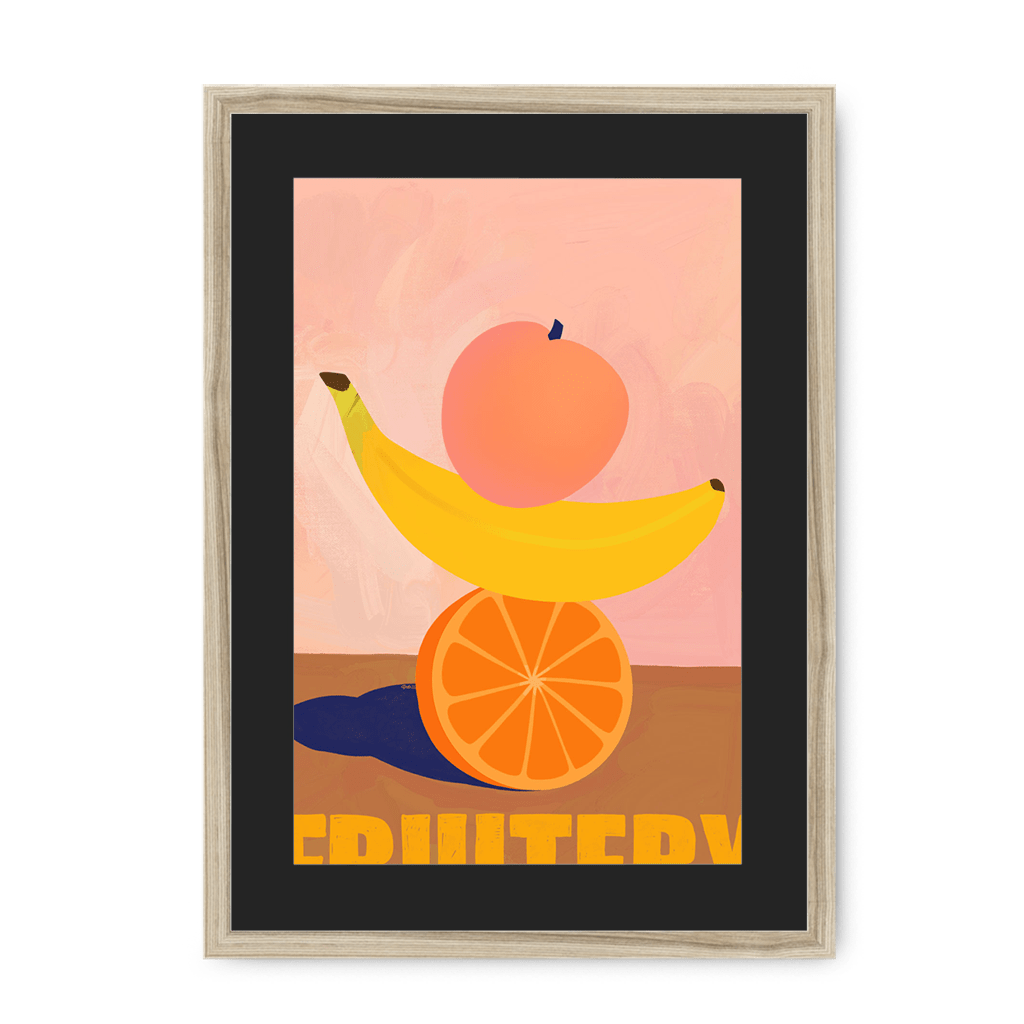Fruitery Totem Yellow Framed Print Intercontinental Fruitery A3 (297 X 420 mm) / Natural / Black Mount Framed Print