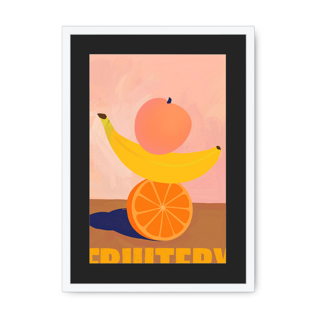 Fruitery Totem Yellow Framed Print Intercontinental Fruitery A3 (297 X 420 mm) / White / Black Mount Framed Print