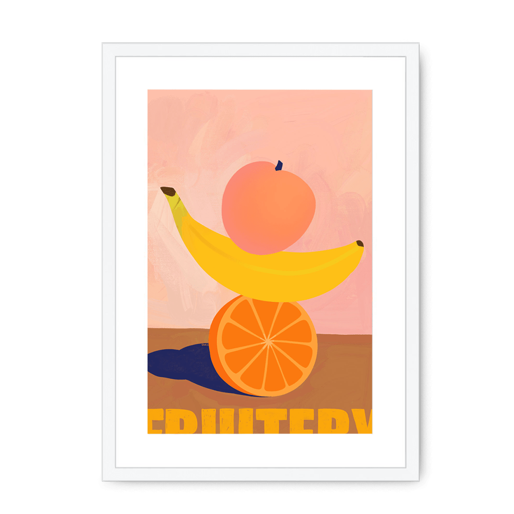 Fruitery Totem Yellow Framed Print Intercontinental Fruitery A3 (297 X 420 mm) / White / White Mount Framed Print