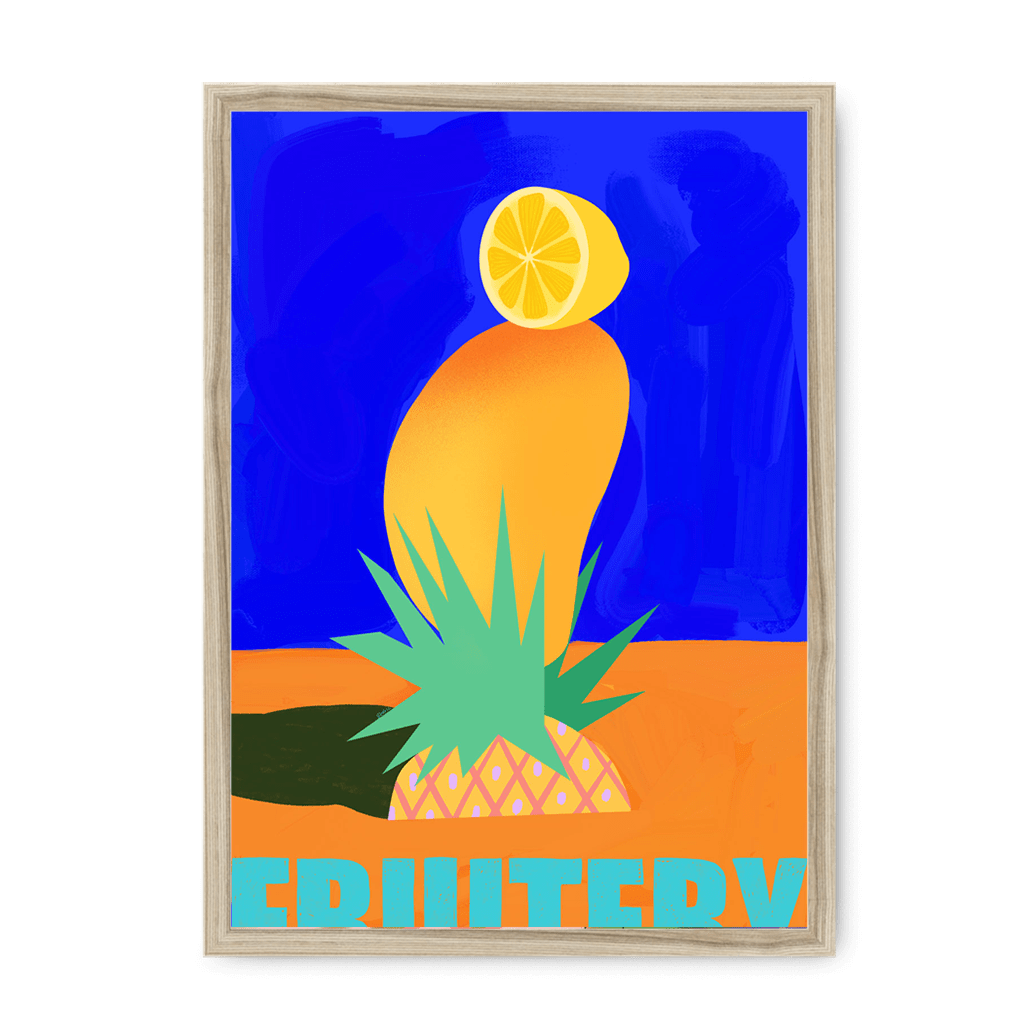 Fruitery Totem Blue Framed Print Intercontinental Fruitery A3 (297 X 420 mm) / Natural / No Mount (All Art) Framed Print