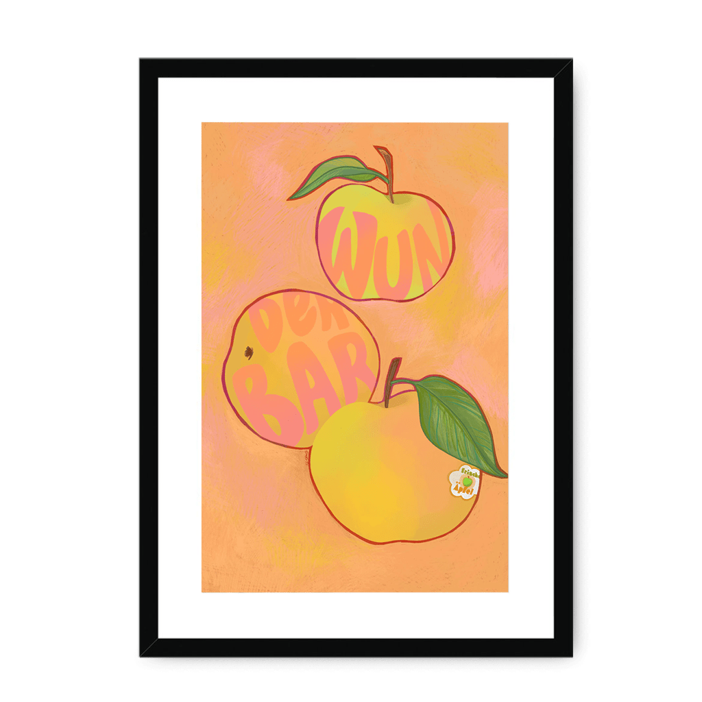 Apfel  Giclée Framed Print Intercontinental Fruitery A3 (297 X 420 mm) / Black / White Mount Framed Print