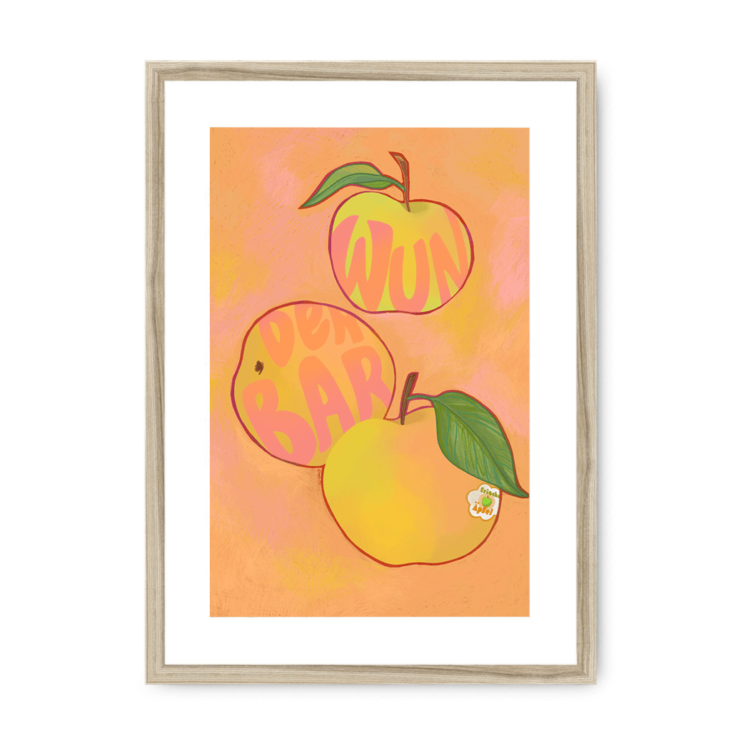 Apfel  Giclée Framed Print Intercontinental Fruitery A3 (297 X 420 mm) / Natural / White Mount Framed Print