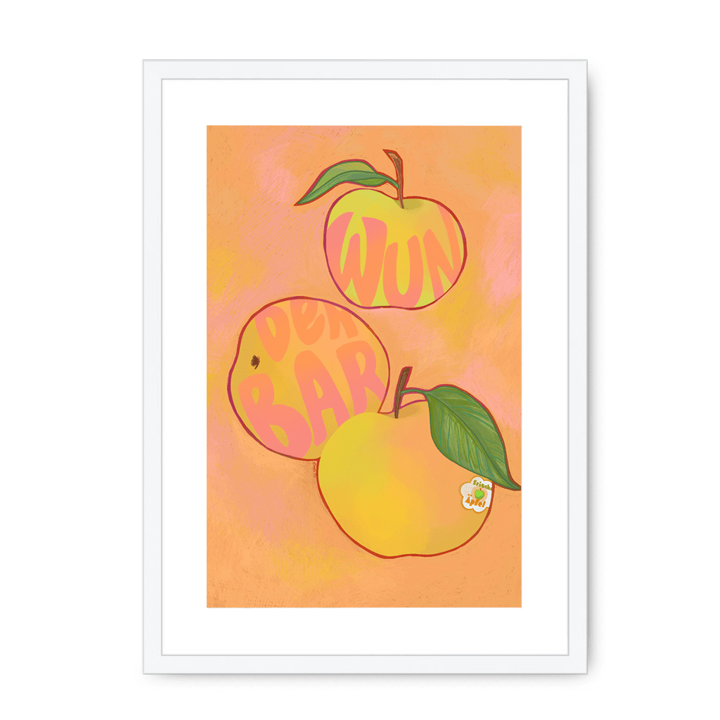 Apfel  Giclée Framed Print Intercontinental Fruitery A3 (297 X 420 mm) / White / White Mount Framed Print
