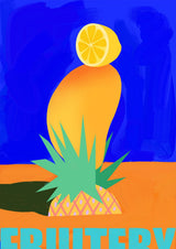 Fruitery Totem Blue Giclée Art Print