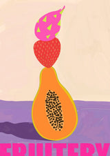 Fruitery Totem Pink Giclée Art Print