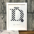Gemstone Alphabet D Matte Art Print Gemstone Alphabet A4 (21 X 29.7 cm) Art Print