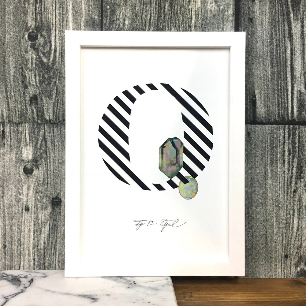 Gemstone Alphabet O Matte Art Print Gemstone Alphabet A4 (21 X 29.7 cm) Art Print