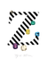 Gemstone Alphabet Z Matte Art Print Gemstone Alphabet A4 (21 X 29.7 cm) Art Print