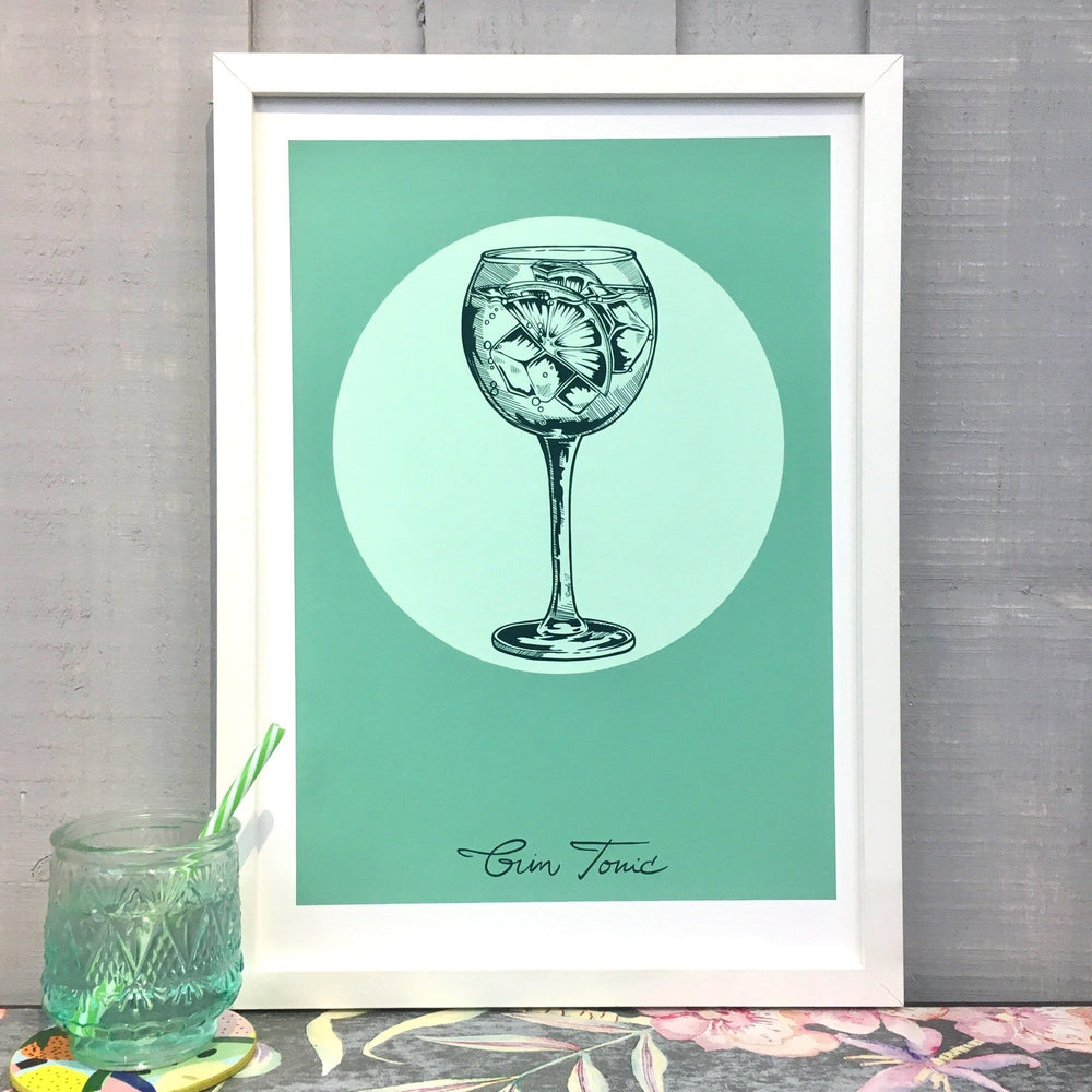 Gin Tonic Giclée Art Print Cocktail Cavalcade Art Print