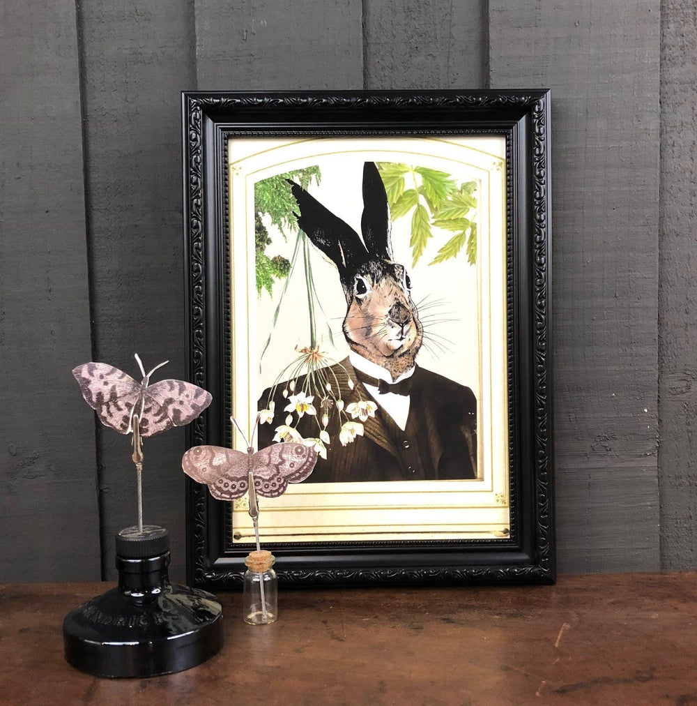 Hare In A Suit Matte Art Print Animals In Suits Art Print