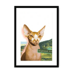 Highland Coo Framed Print Cat Cafe A3 (297 X 420 mm) / Black / White Mount Framed Print