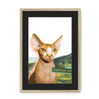 Highland Coo Framed Print Cat Cafe A3 (297 X 420 mm) / Natural / Black Mount Framed Print
