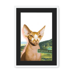 Highland Coo Framed Print Cat Cafe A3 (297 X 420 mm) / White / Black Mount Framed Print