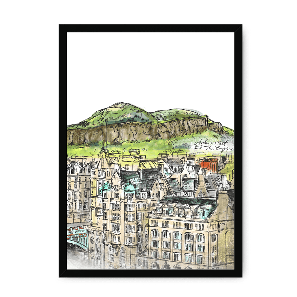 Arthurs Seat & The Crags Framed Print Essential Edinburgh A3 (297 X 420 mm) / Black / No Mount (All Art) Framed Print
