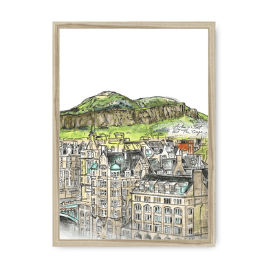 Arthurs Seat & The Crags Framed Print Essential Edinburgh A3 (297 X 420 mm) / Natural / No Mount (All Art) Framed Print