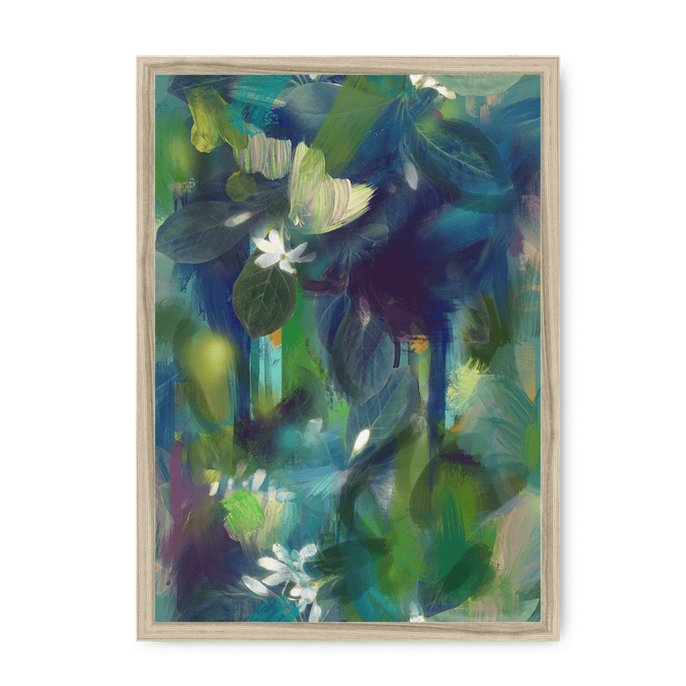Indigo Dawn Framed Print Wallflowers A3 (297 X 420 mm) / Natural / No Mount (All Art) Framed Print
