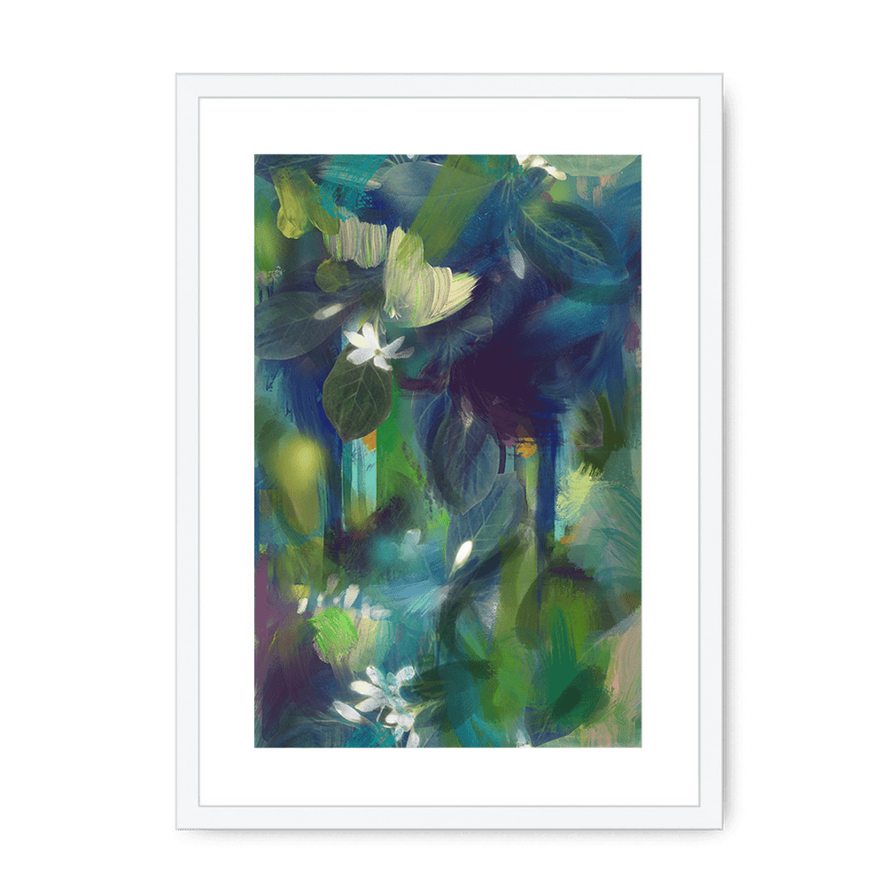 Indigo Dawn Framed Print Wallflowers A3 (297 X 420 mm) / White / White Mount Framed Print