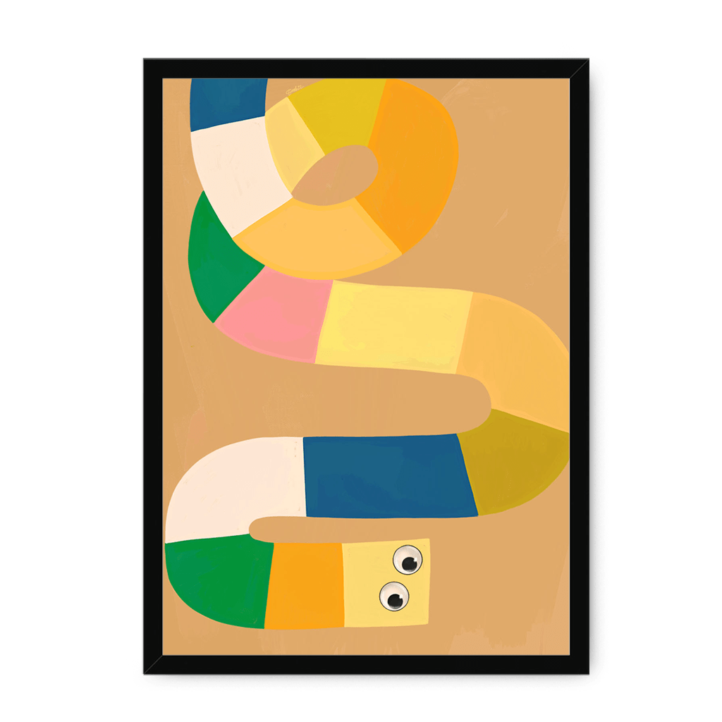 Jellysnakes Lemon Twist Framed Print Jellysnakes A3 (297 X 420 mm) / Black / No Mount (All Art) Framed Print