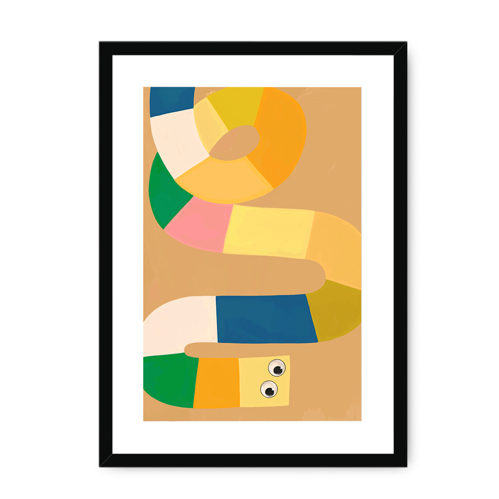 Jellysnakes Lemon Twist Framed Print Jellysnakes A3 (297 X 420 mm) / Black / White Mount Framed Print