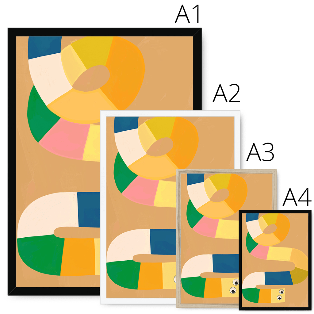 Jellysnakes Lemon Twist Framed Print Jellysnakes Framed Print