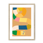 Jellysnakes Lemon Twist Framed Print Jellysnakes A3 (297 X 420 mm) / Natural / White Mount Framed Print