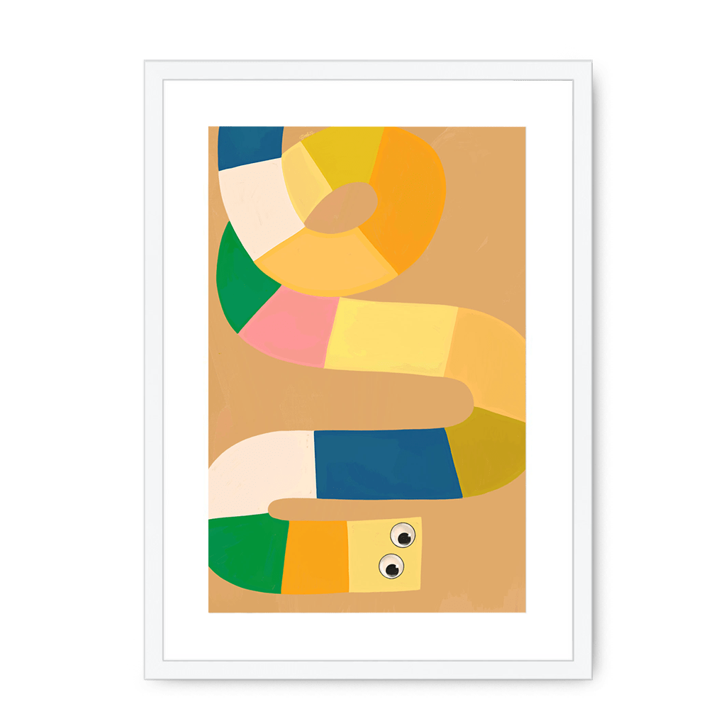 Jellysnakes Lemon Twist Framed Print Jellysnakes A3 (297 X 420 mm) / White / White Mount Framed Print