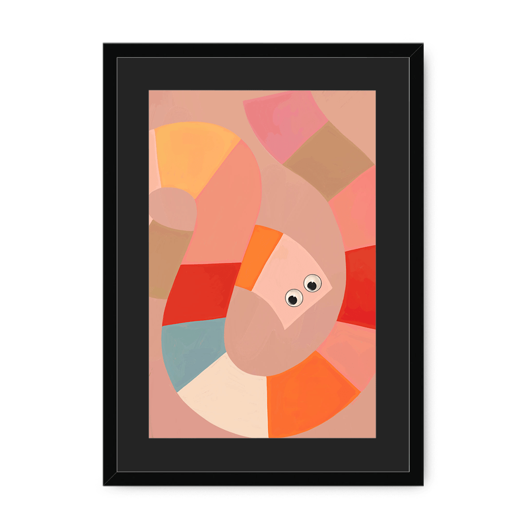 Jellysnakes Strawberry Framed Print Jellysnakes A3 (297 X 420 mm) / Black / Black Mount Framed Print