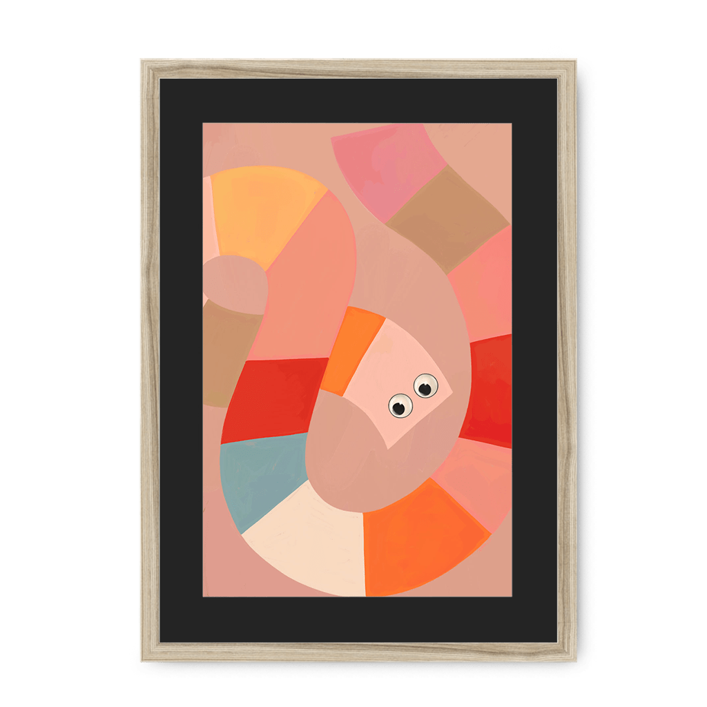 Jellysnakes Strawberry Framed Print Jellysnakes A3 (297 X 420 mm) / Natural / Black Mount Framed Print