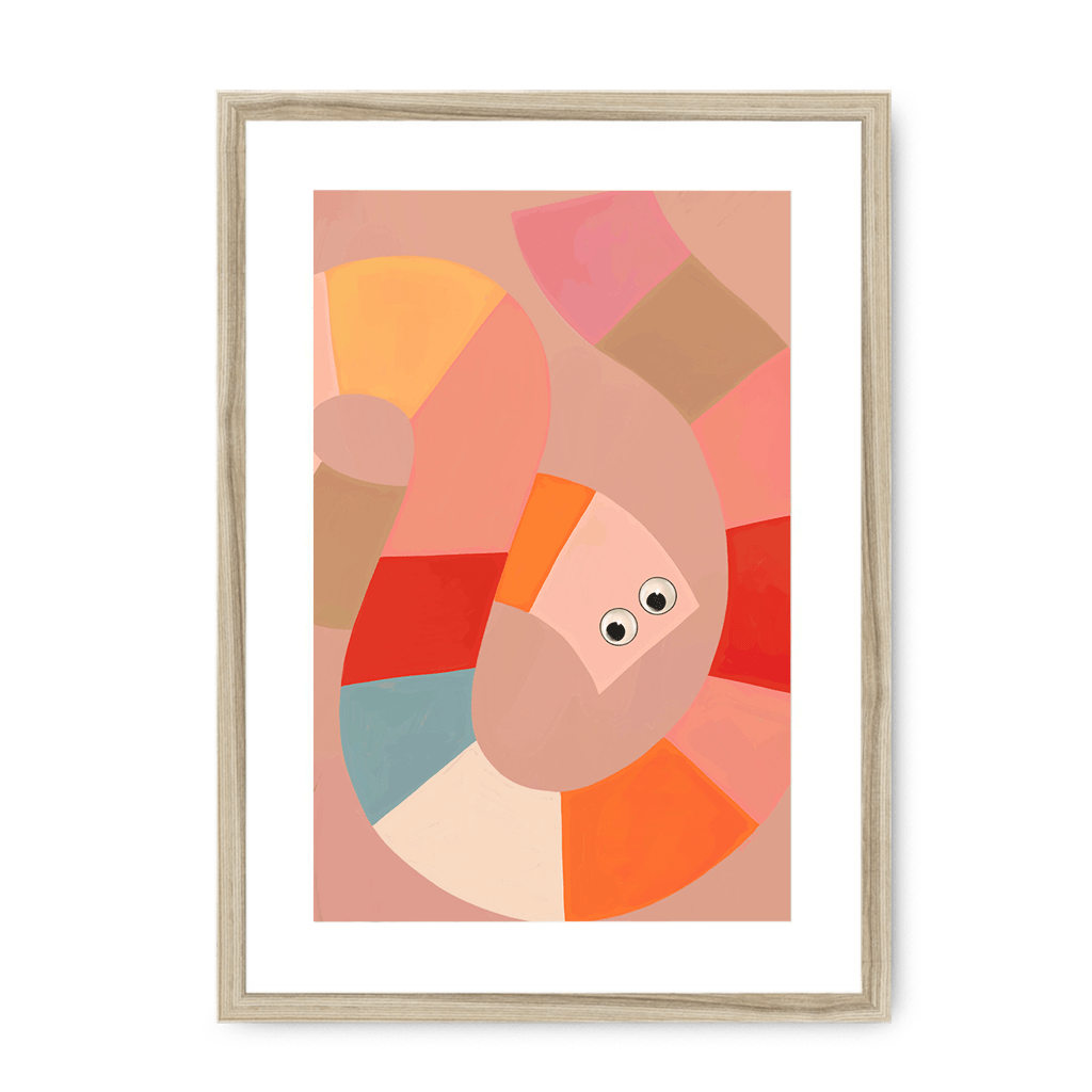 Jellysnakes Strawberry Framed Print Jellysnakes A3 (297 X 420 mm) / Natural / White Mount Framed Print