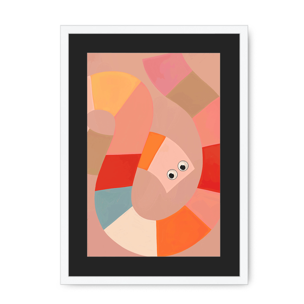 Jellysnakes Strawberry Framed Print Jellysnakes A3 (297 X 420 mm) / White / Black Mount Framed Print