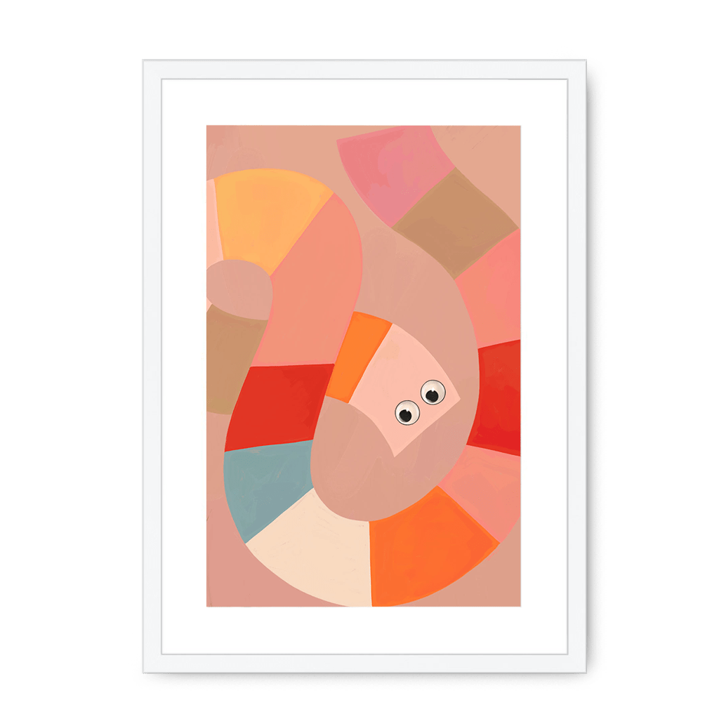 Jellysnakes Strawberry Framed Print Jellysnakes A3 (297 X 420 mm) / White / White Mount Framed Print