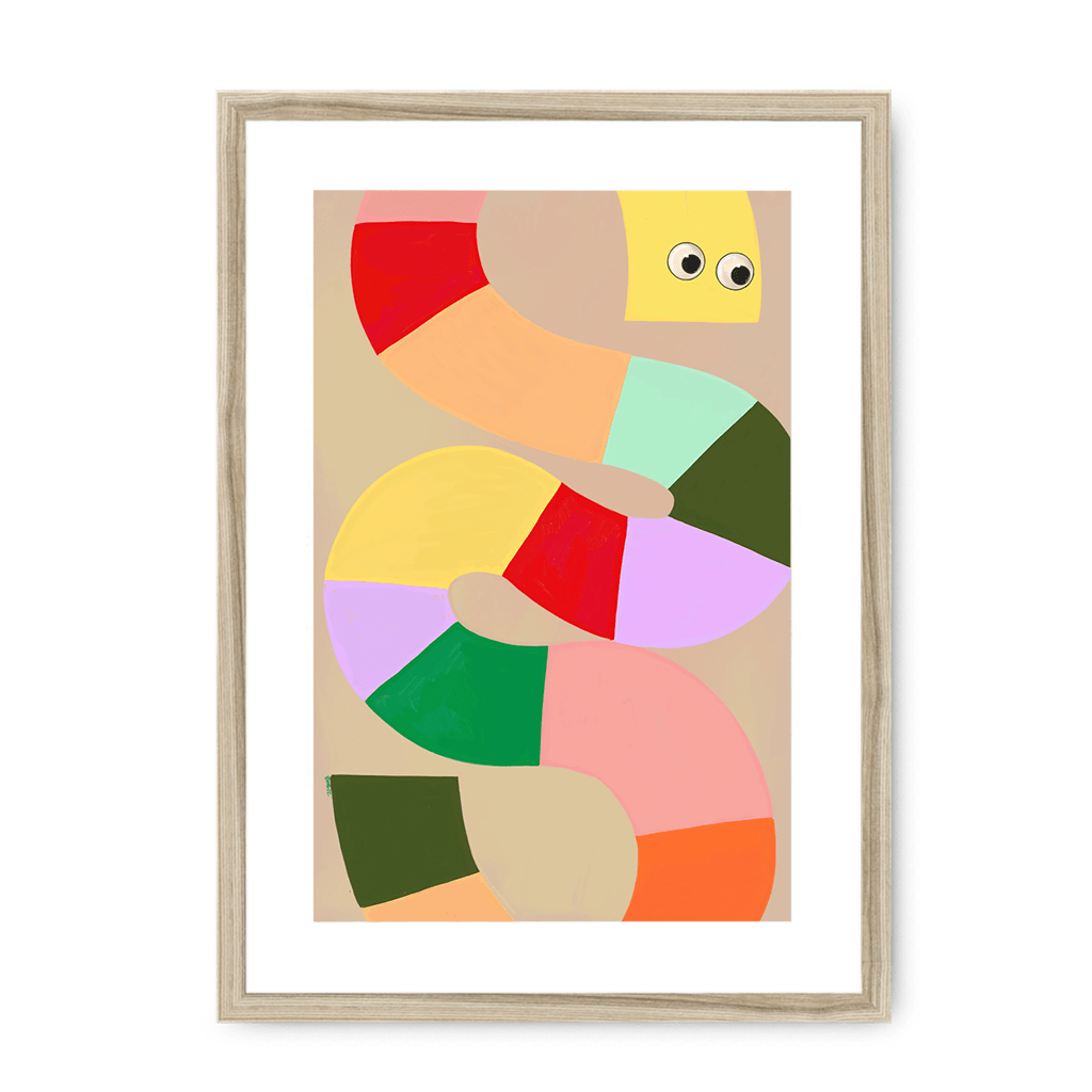 Jellysnakes Tropical Tang Framed Print Jellysnakes A3 (297 X 420 mm) / Natural / White Mount Framed Print