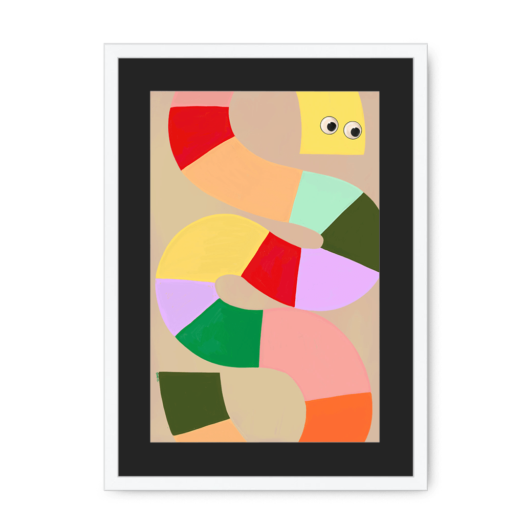 Jellysnakes Tropical Tang Framed Print Jellysnakes A3 (297 X 420 mm) / White / Black Mount Framed Print