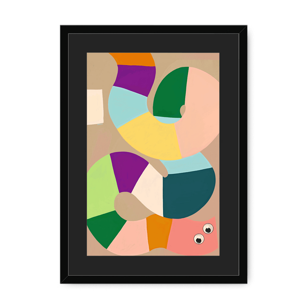 Jellysnakes Waldmeister Framed Print Jellysnakes A3 (297 X 420 mm) / Black / Black Mount Framed Print