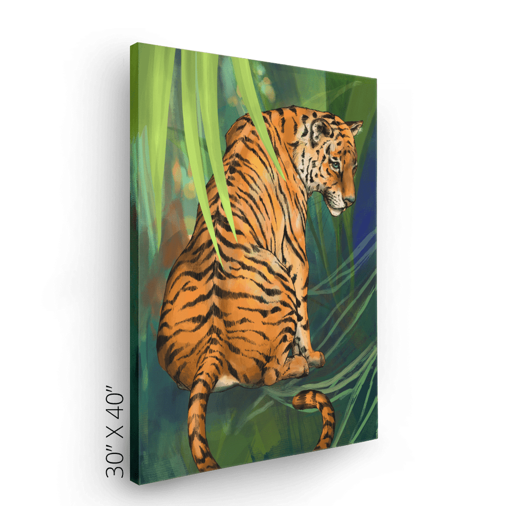 Jungle Stripes Canvas Print Pawky Paws Canvas Print