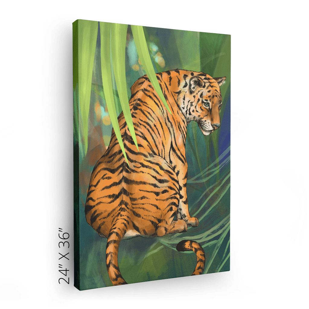 Jungle Stripes Canvas Print Pawky Paws Canvas Print