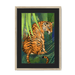 Jungle Stripes Framed Print Pawky Paws A3 (297 X 420 mm) / Natural / Black Mount Framed Print