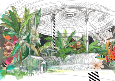 Kibble Palace of Glasgow Botanic Gardens Matte Art Print Glasgow Kisses Art Print