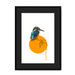 Kingfisher Framed Print Drippy Birds A3 (297 X 420 mm) / Black / Black Mount Framed Print
