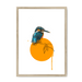 Kingfisher Framed Print Drippy Birds A3 (297 X 420 mm) / Natural / No Mount (All Art) Framed Print