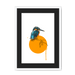Kingfisher Framed Print Drippy Birds A3 (297 X 420 mm) / White / Black Mount Framed Print