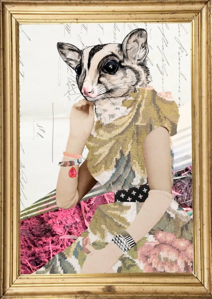 Lady Promqueen Glider Matte Art Print Animals In Suits Art Print