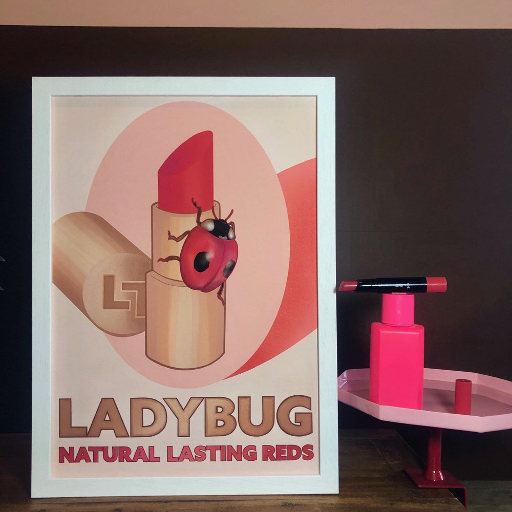 Ladybug Lipstick Giclée Art Print ADimals Art Print