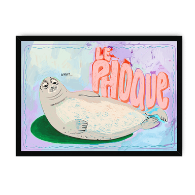 Le Phoque Framed Print Aventures Des Créatures A3 (297 X 420 mm) / Black / No Mount (All Art) Framed Print
