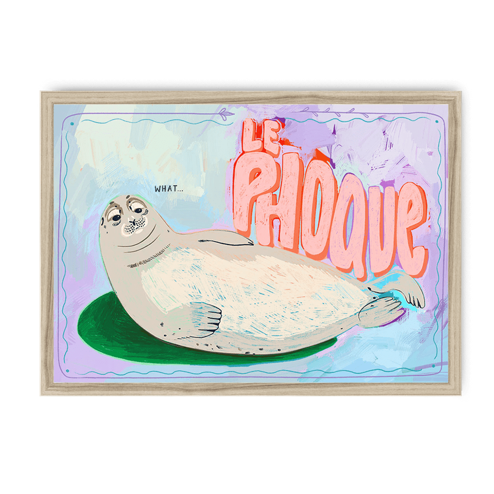 Le Phoque Framed Print Aventures Des Créatures A3 (297 X 420 mm) / Natural / No Mount (All Art) Framed Print