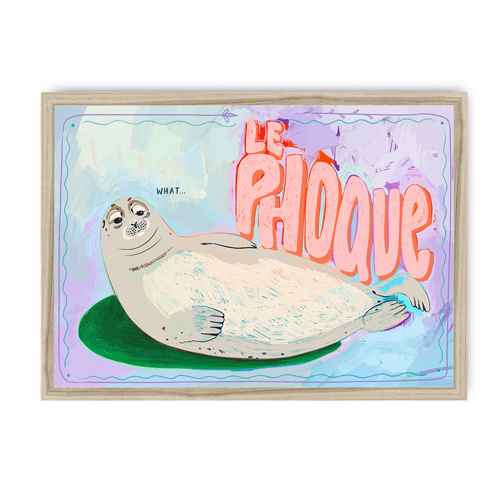 Le Phoque Framed Print Aventures Des Créatures A3 (297 X 420 mm) / Natural / No Mount (All Art) Framed Print